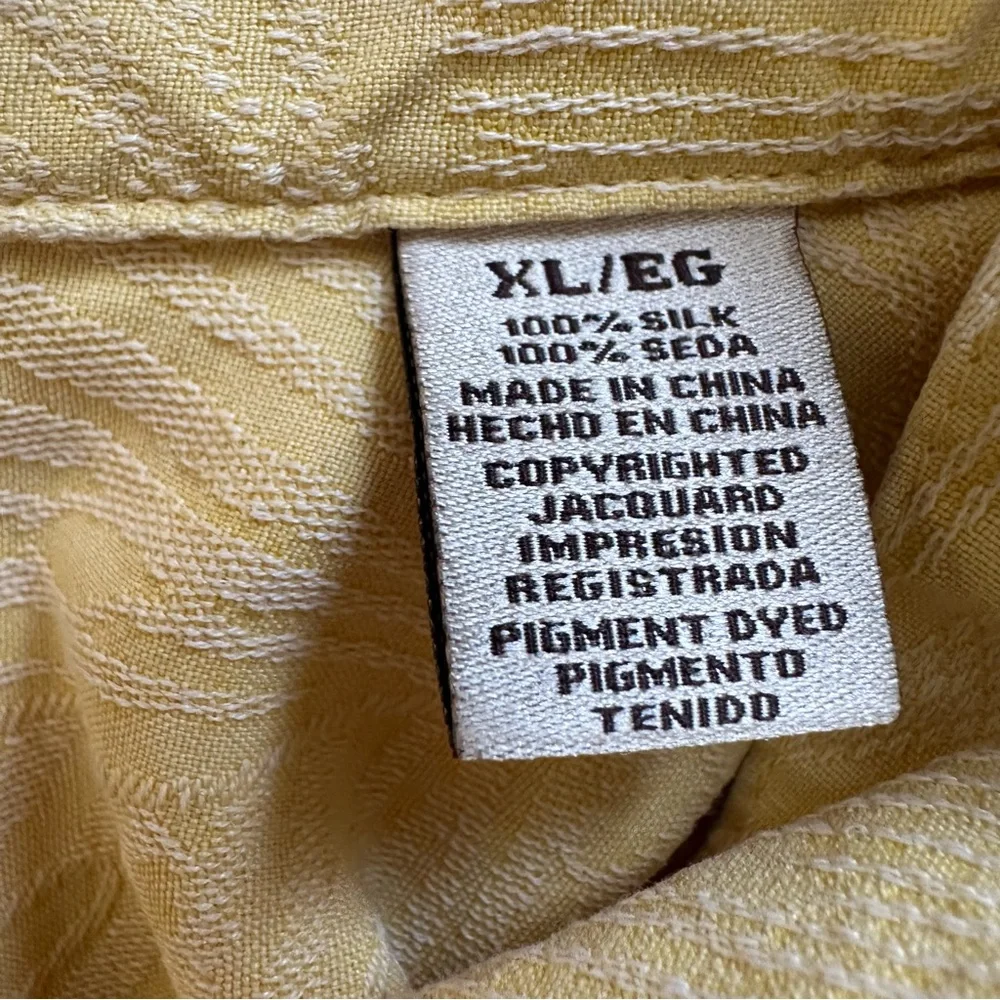 Jamaica Jaxx Yellow short sleeve men’s XL tropical Textured Shirt‎
